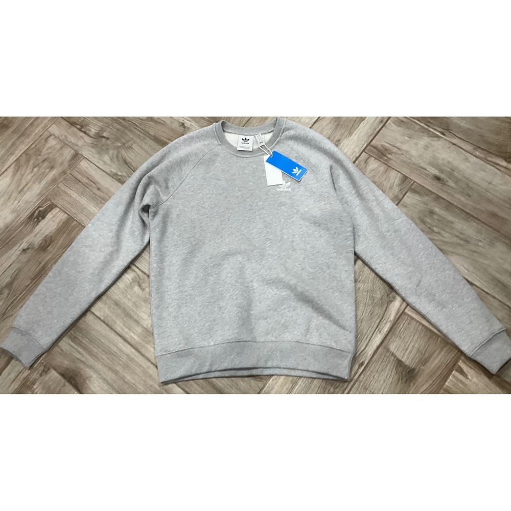 Adidas Originals Essential Crew Sweatshirt Grey Heather IM4537 Mens Small NWT